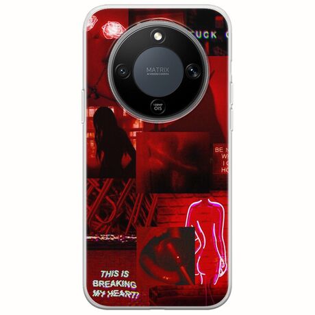 Aesthetic Red Honor Magic8 Lite 5G Flexible TPU (Διάφανη Σιλικόνη)