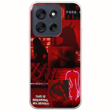 Aesthetic Red Motorola Moto G56 5G Flexible TPU (Διάφανη Σιλικόνη)
