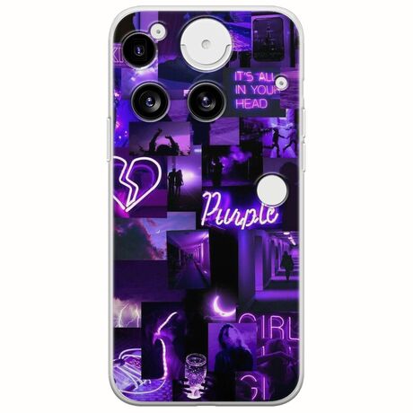 Aesthetic Purple Nothing Phone (3) 5G Flexible TPU (Διάφανη Σιλικόνη)