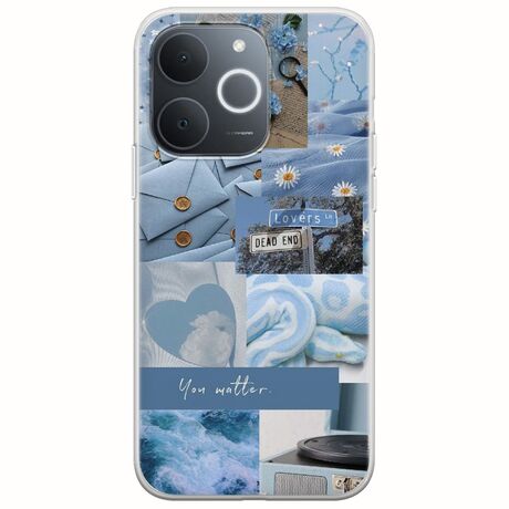 Aesthetic Blue Realme Note 70T Flexible TPU (Διάφανη Σιλικόνη)
