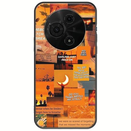 Aesthetic Orange TCL 605 Black TPU (Μαύρη Σιλικόνη)
