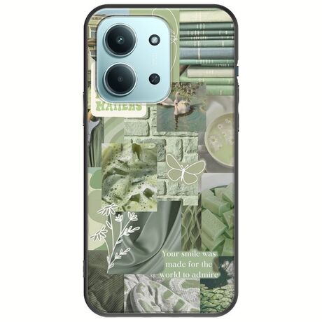 Aesthetic Green Xiaomi Redmi 15C Black TPU (Μαύρη Σιλικόνη)