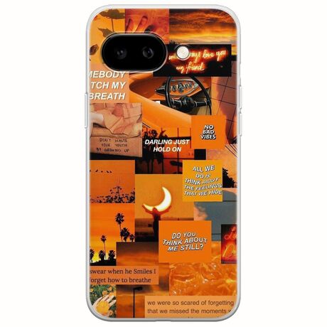 Aesthetic Orange Google Pixel 9a 5G Flexible TPU (Διάφανη Σιλικόνη)