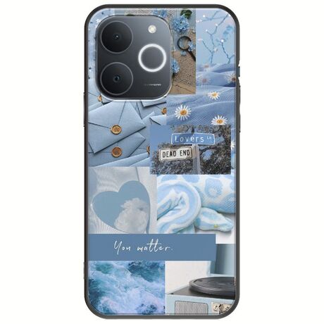Aesthetic Blue Realme Note 70T Black TPU (Μαύρη Σιλικόνη)