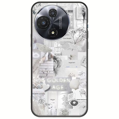 Aesthetic White TCL 60R 5G Black TPU (Μαύρη Σιλικόνη)