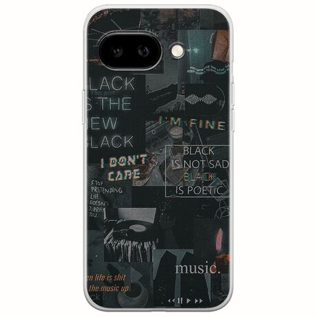 Aesthetic Black Google Pixel 9a 5G Flexible TPU (Διάφανη Σιλικόνη)