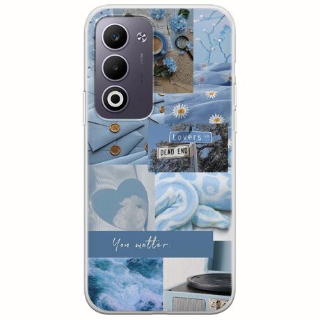 Aesthetic Blue Oppo A5 4G/5G Flexible TPU (Διάφανη Σιλικόνη)