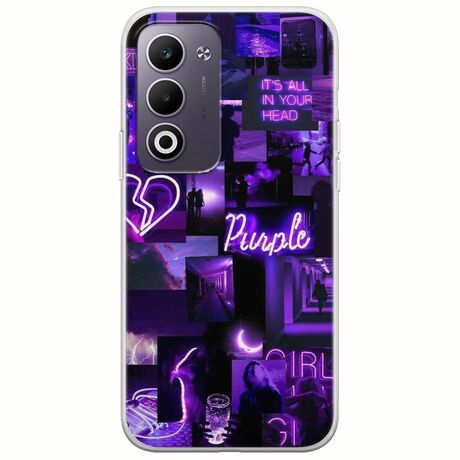 Aesthetic Purple Oppo A5 4G/5G Flexible TPU (Διάφανη Σιλικόνη)