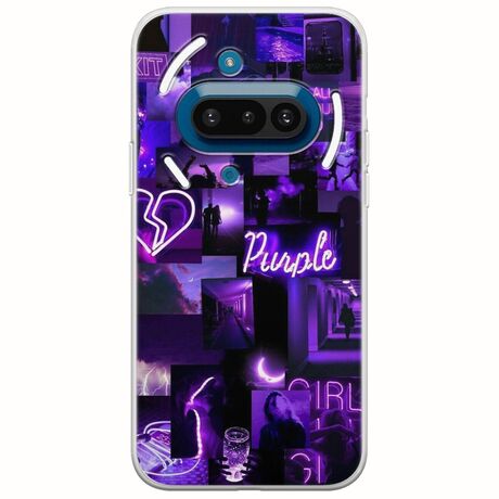 Aesthetic Purple Nothing Phone (3a) 5G Flexible TPU (Διάφανη Σιλικόνη)
