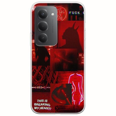 Aesthetic Red Xiaomi Redmi 15 5G Flexible TPU (Διάφανη Σιλικόνη)