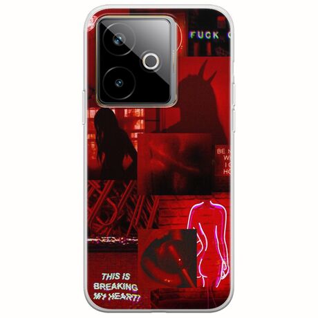 Aesthetic Red Realme GT 7 5G Flexible TPU (Διάφανη Σιλικόνη)