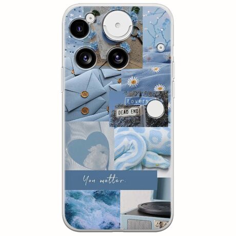 Aesthetic Blue Nothing Phone (3) 5G Flexible TPU (Διάφανη Σιλικόνη)