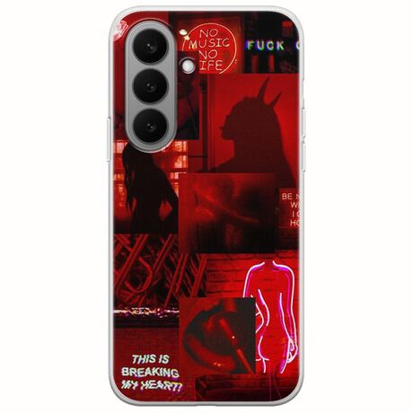 Aesthetic Red Samsung Galaxy S26+ 5G Flexible TPU (Διάφανη Σιλικόνη)