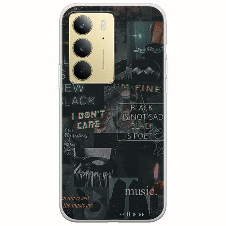 Aesthetic Black Realme C71 4G Flexible TPU (Διάφανη Σιλικόνη)