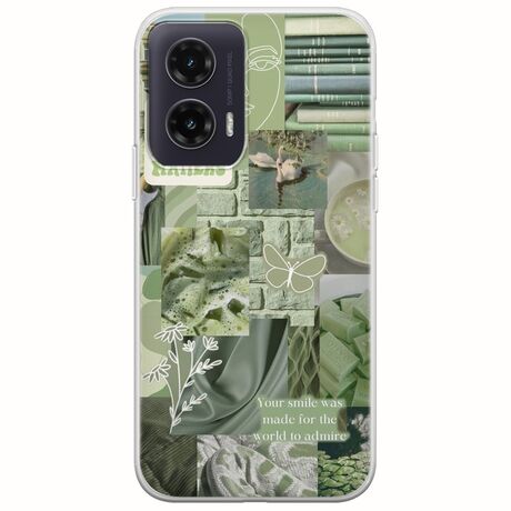 Aesthetic Green Motorola Moto G35 5G Flexible TPU (Διάφανη Σιλικόνη)