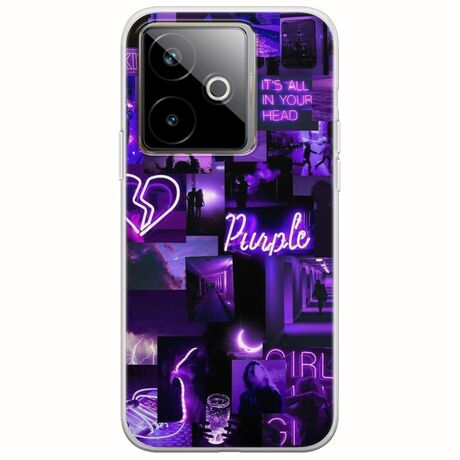 Aesthetic Purple Realme GT 7 5G Flexible TPU (Διάφανη Σιλικόνη)
