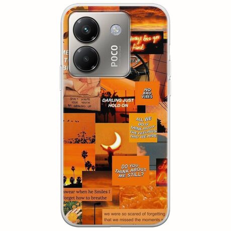 Aesthetic Orange Xiaomi Poco M7 Pro 5G Flexible TPU (Διάφανη Σιλικόνη)