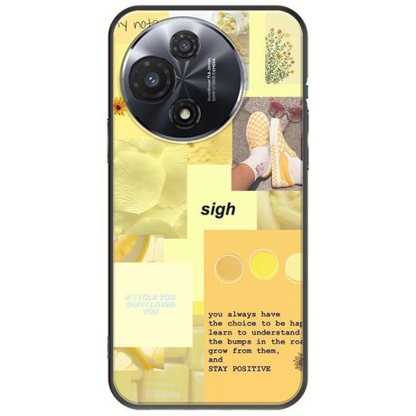 Aesthetic Yellow TCL 60R 5G Black TPU (Μαύρη Σιλικόνη)