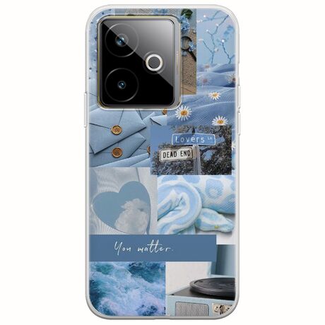 Aesthetic Blue Realme GT 7 5G Flexible TPU (Διάφανη Σιλικόνη)