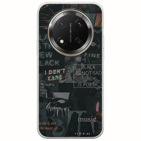 Aesthetic Black Honor Magic 7 Lite 5G Flexible TPU (Διάφανη Σιλικόνη)