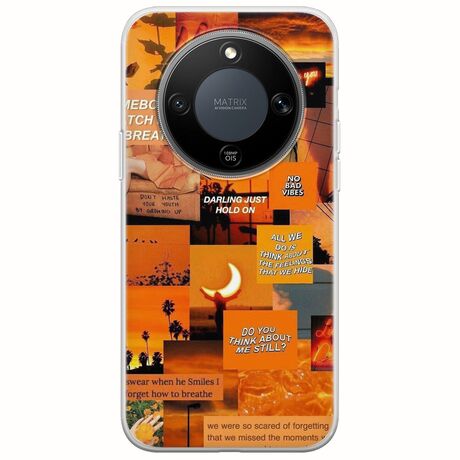 Aesthetic Orange Honor Magic8 Lite 5G Flexible TPU (Διάφανη Σιλικόνη)