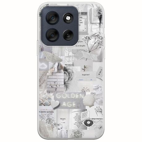 Aesthetic White Motorola Moto G56 5G Flexible TPU (Διάφανη Σιλικόνη)