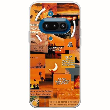 Aesthetic Orange Nothing Phone (3a) 5G Flexible TPU (Διάφανη Σιλικόνη)