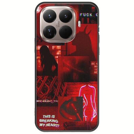 Aesthetic Red Xiaomi 15T Pro 5G Black TPU (Μαύρη Σιλικόνη)