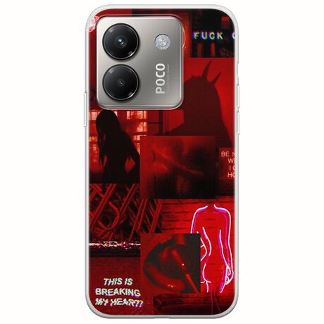 Aesthetic Red Xiaomi Poco M7 Pro 5G Flexible TPU (Διάφανη Σιλικόνη)