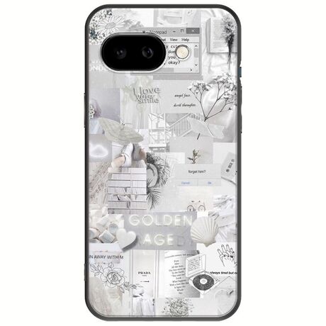 Aesthetic White Google Pixel 9a 5G Black TPU (Μαύρη Σιλικόνη)