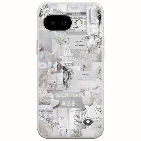 Aesthetic White Google Pixel 9a 5G Flexible TPU (Διάφανη Σιλικόνη)
