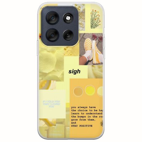 Aesthetic Yellow Motorola Moto G56 5G Flexible TPU (Διάφανη Σιλικόνη)