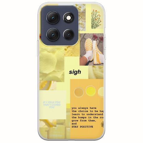Aesthetic Yellow Motorola Moto G86 5G Flexible TPU (Διάφανη Σιλικόνη)