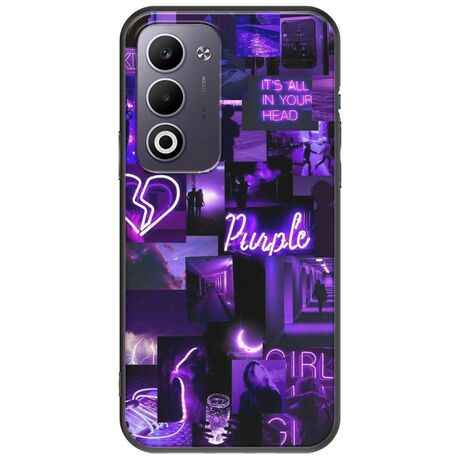 Aesthetic Purple Oppo A5 4G/5G Black TPU (Μαύρη Σιλικόνη)
