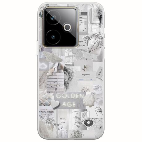 Aesthetic White Realme GT 7T 5G Flexible TPU (Διάφανη Σιλικόνη)