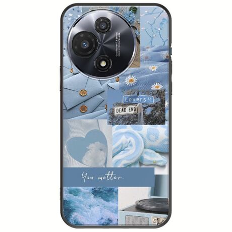 Aesthetic Blue TCL 60R 5G Black TPU (Μαύρη Σιλικόνη)