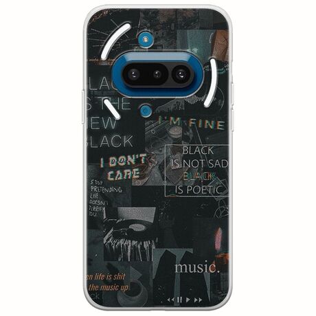 Aesthetic Black Nothing Phone (3a) 5G Flexible TPU (Διάφανη Σιλικόνη)