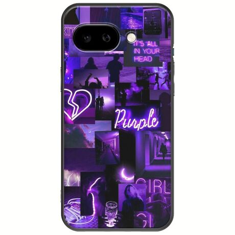 Aesthetic Purple Google Pixel 9a 5G Black TPU (Μαύρη Σιλικόνη)