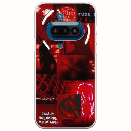 Aesthetic Red Nothing Phone (3a) 5G Flexible TPU (Διάφανη Σιλικόνη)