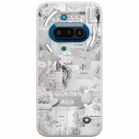 Aesthetic White Nothing Phone (3a) 5G Flexible TPU (Διάφανη Σιλικόνη)