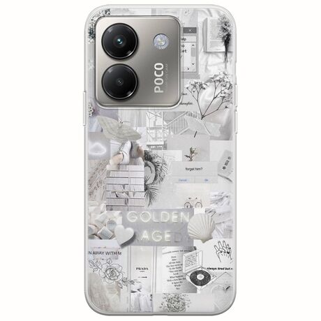 Aesthetic White Xiaomi Poco M7 Pro 5G Flexible TPU (Διάφανη Σιλικόνη)