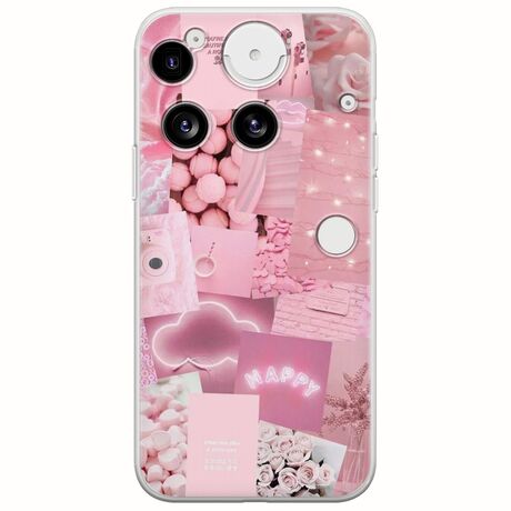 Aesthetic Pink Nothing Phone (3) 5G Flexible TPU (Διάφανη Σιλικόνη)