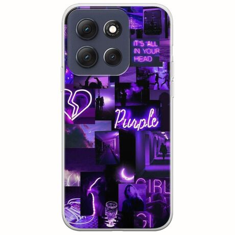 Aesthetic Purple Motorola Moto G86 5G Flexible TPU (Διάφανη Σιλικόνη)