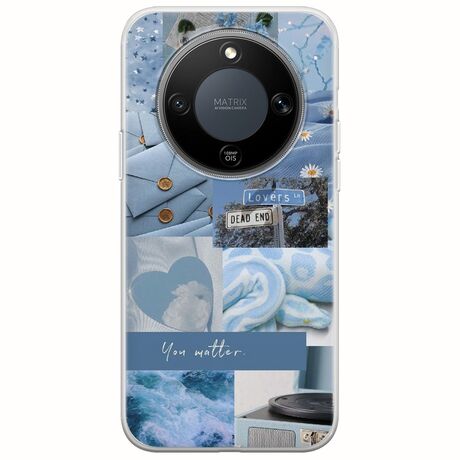 Aesthetic Blue Honor Magic8 Lite 5G Flexible TPU (Διάφανη Σιλικόνη)