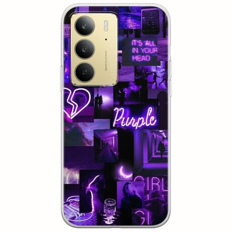 Aesthetic Purple Realme C71 4G Flexible TPU (Διάφανη Σιλικόνη)