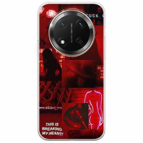 Aesthetic Red Honor Magic 7 Lite 5G Flexible TPU (Διάφανη Σιλικόνη)