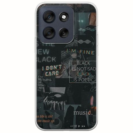 Aesthetic Black Motorola Moto G56 5G Flexible TPU (Διάφανη Σιλικόνη)