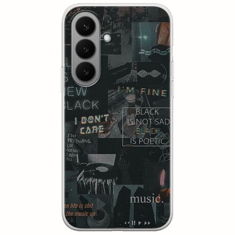 Aesthetic Black Samsung Galaxy S26+ 5G Flexible TPU (Διάφανη Σιλικόνη)