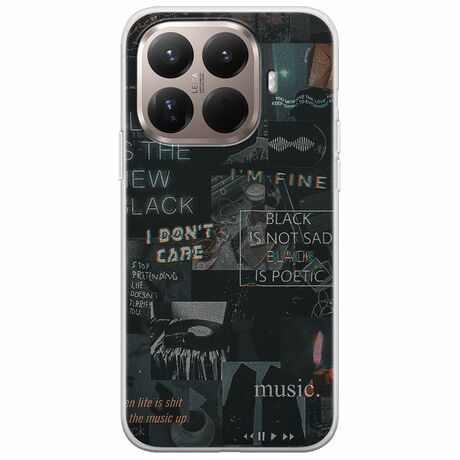 Aesthetic Black Xiaomi 15T Pro 5G Flexible TPU (Διάφανη Σιλικόνη)