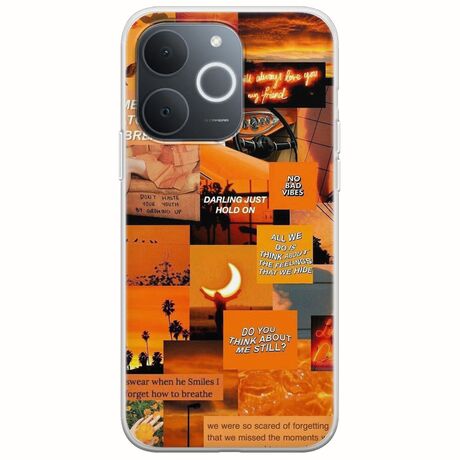 Aesthetic Orange Realme Note 70T Flexible TPU (Διάφανη Σιλικόνη)